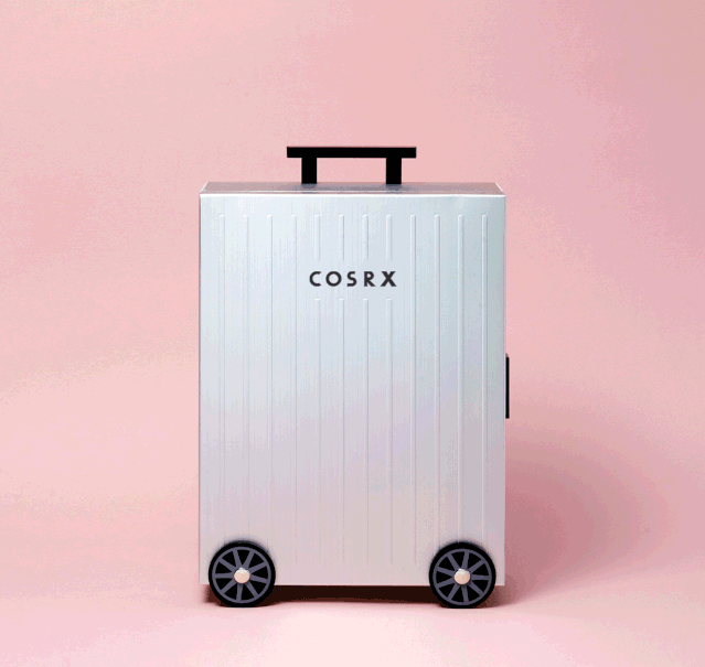 旅行箱造型的护肤品COSRX包装设计