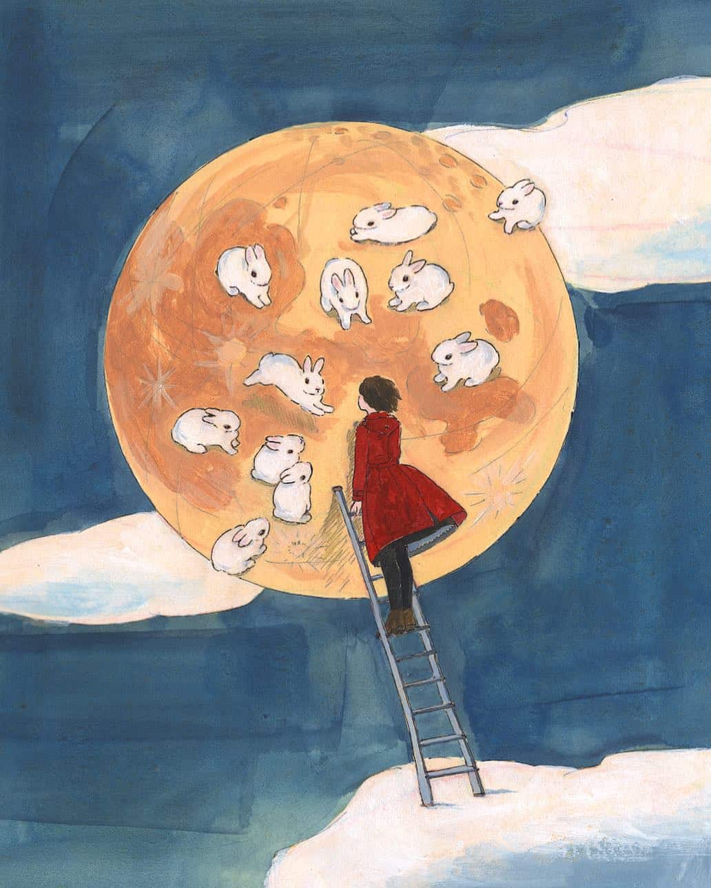 兔子与女主人的快乐生活：森山功子(Schinako Moriyama)插画作品