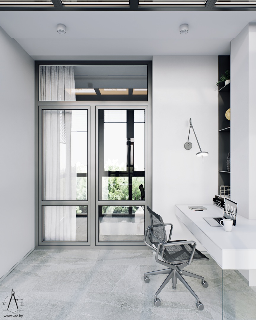 黑白灰色调的明斯克现代公寓设计