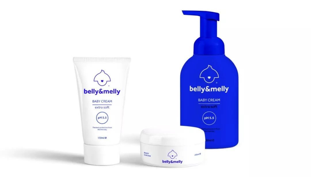 纯净的蓝 母婴品牌belly&melly视觉形象设计