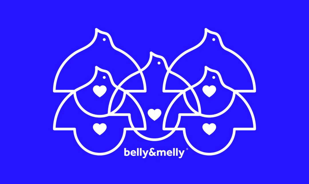 纯净的蓝 母婴品牌belly&melly视觉形象设计