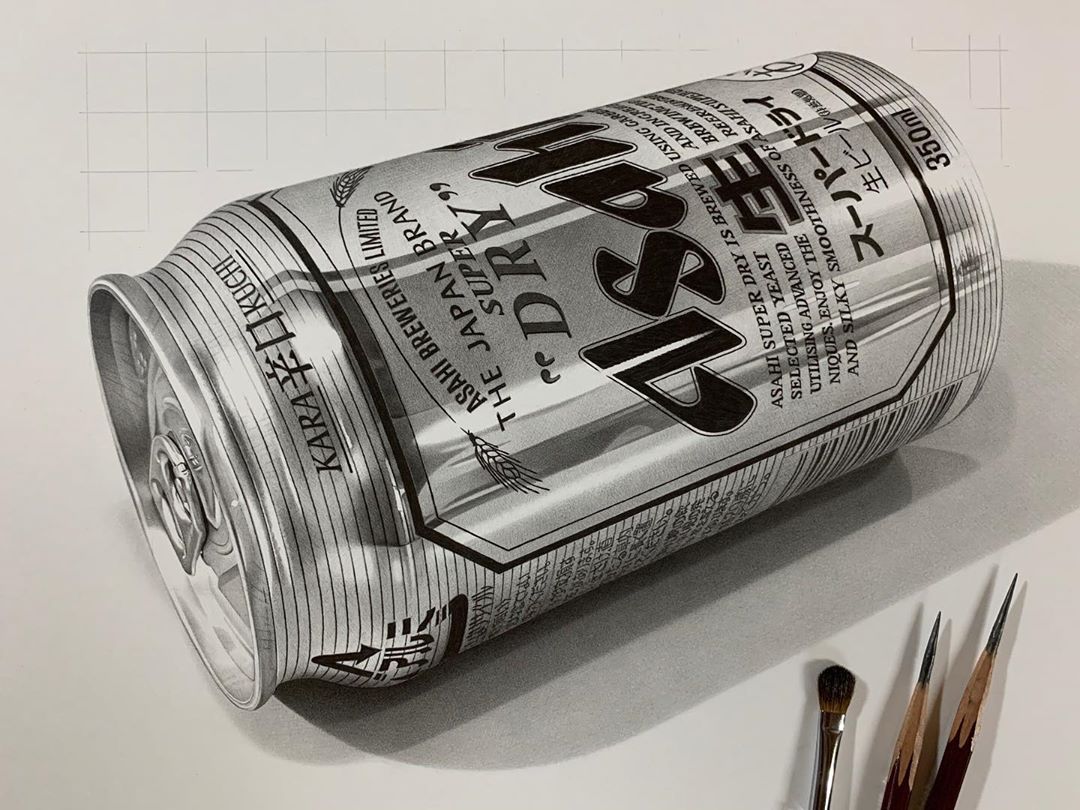 完美的金属细节：日本艺术家Kohei Ohmori超写实铅笔画