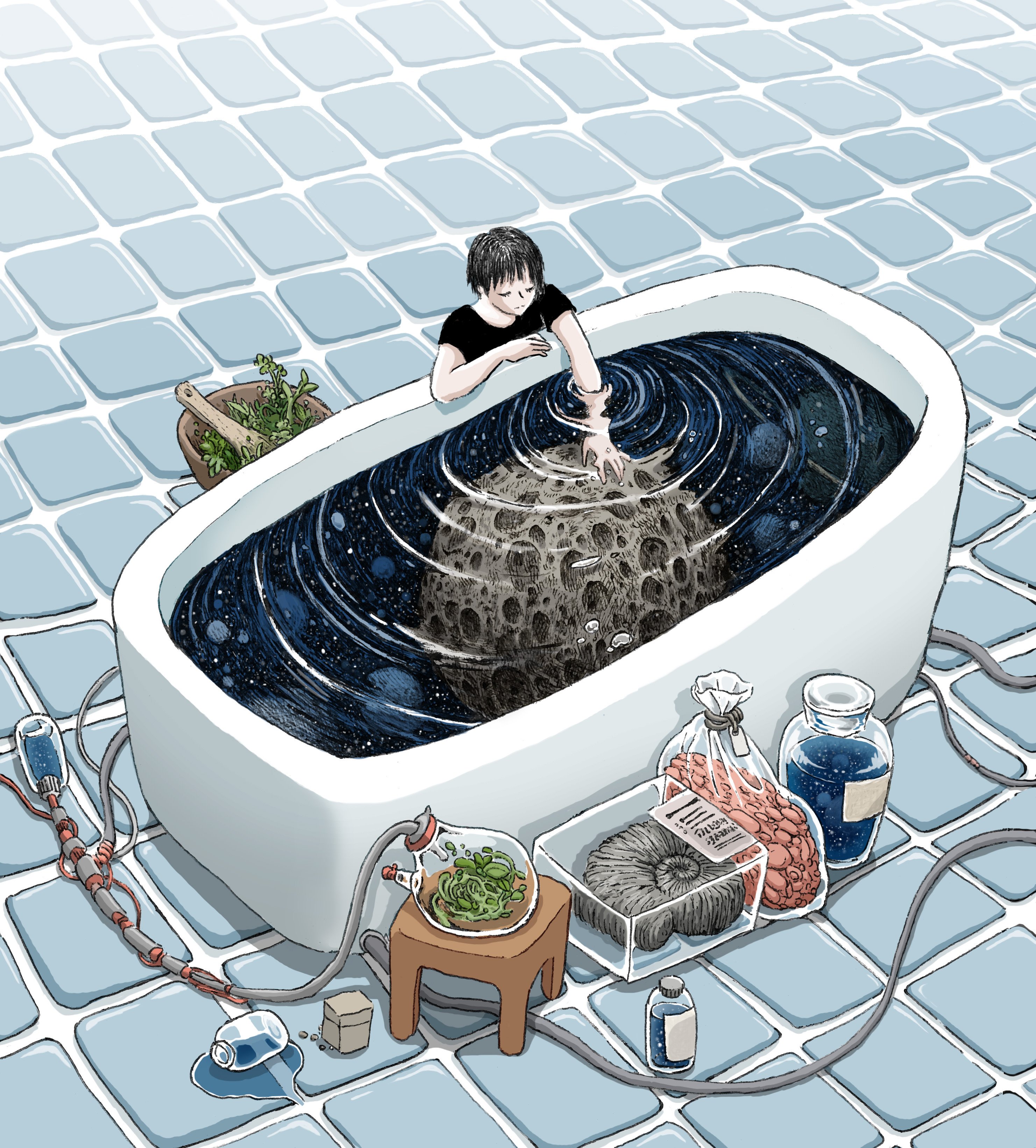 日本maruimichi超现实主义风格创意插图