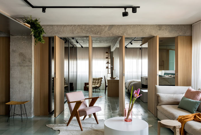 现代设计与复古艺术风格相结合 圣保罗130平精致公寓