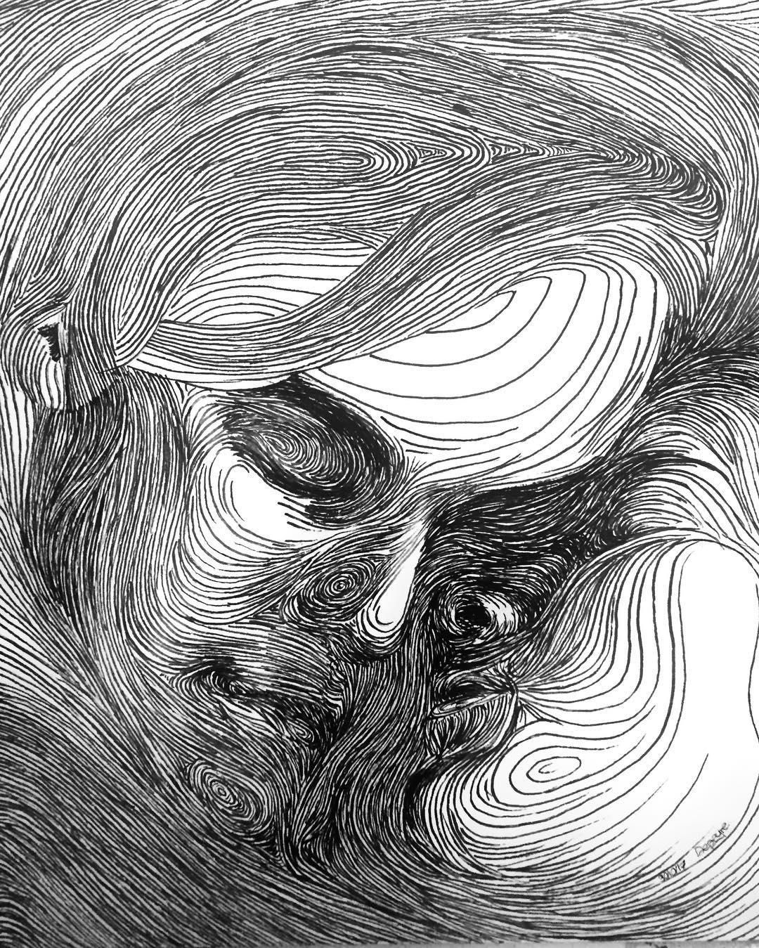 Dominic Depeyre令人着迷的动感线条绘画作品