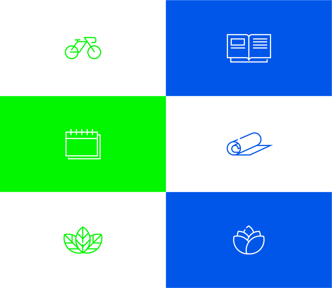 充满活力感的荧光绿与蓝：健身品牌Energi Health视觉形象设计