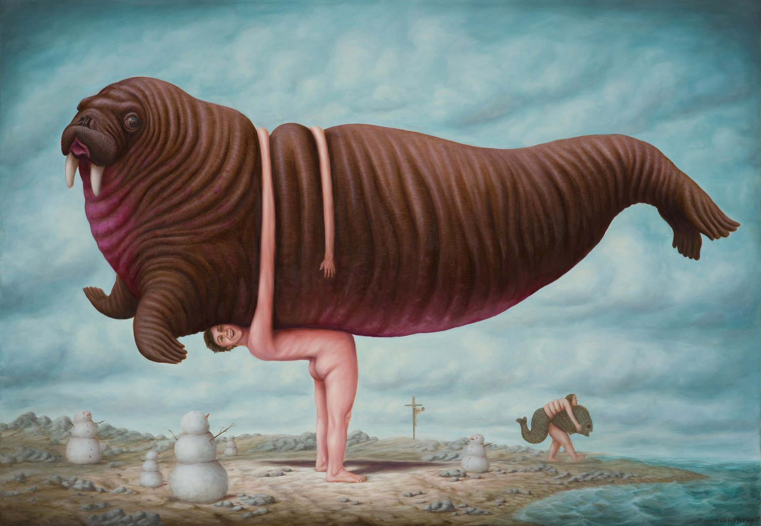 法国超现实主义艺术家Bruno Pontiroli创作的奇异动物插画