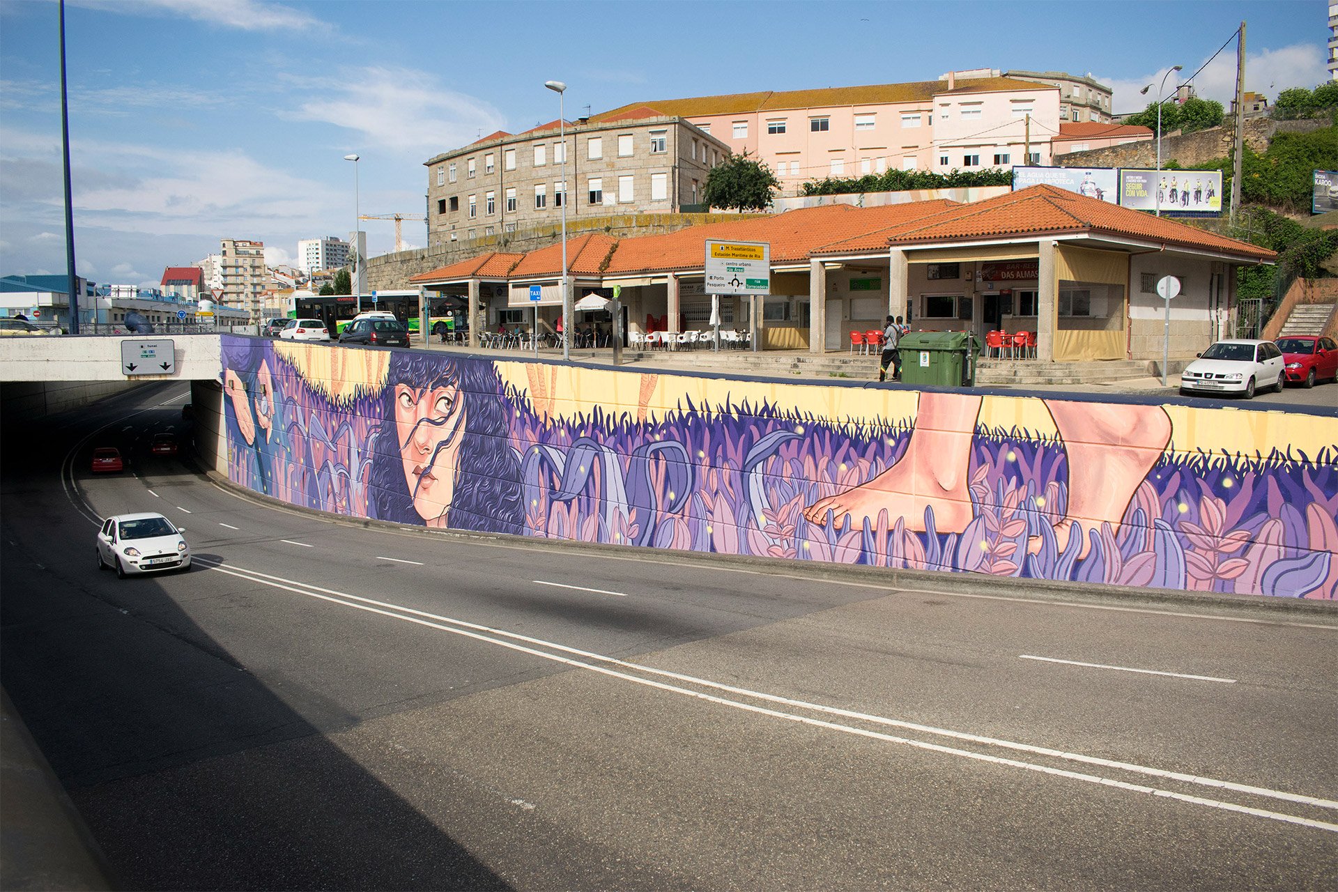 西班牙Lidia Cao户外大型壁画和街头艺术作品