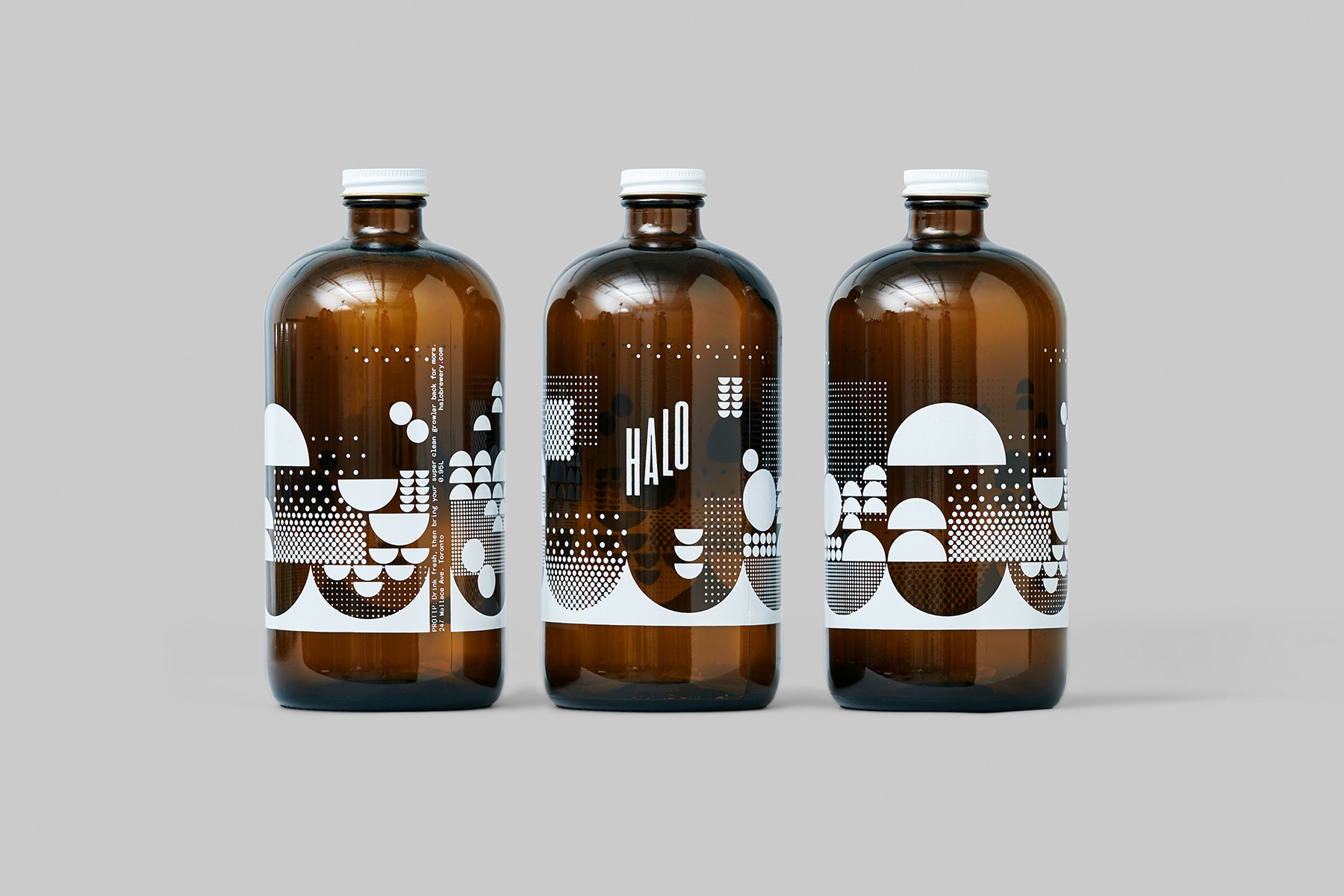 活力现代和叛逆感的几何图案：HALO啤酒包装设计