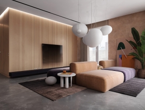 温暖淡雅的米色 2套现代风格公寓设计