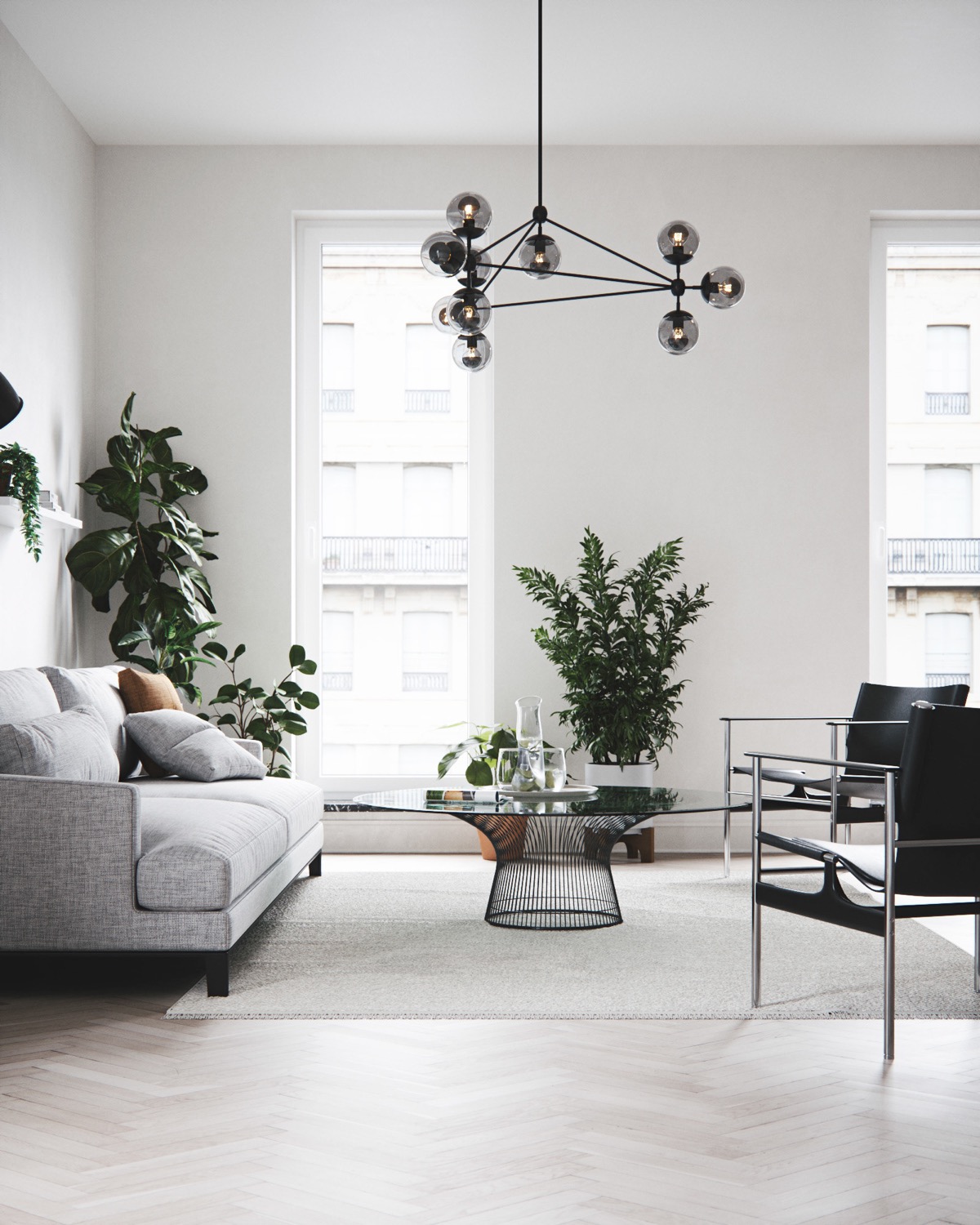 清新自然的绿植：5个美丽简洁的公寓设计