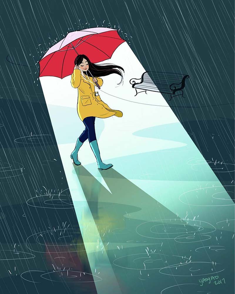 快乐女孩的单身生活:Yaoyao Ma Van As插画作品欣赏