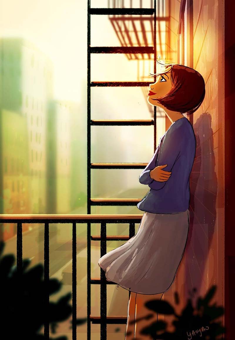 快乐女孩的单身生活:Yaoyao Ma Van As插画作品欣赏
