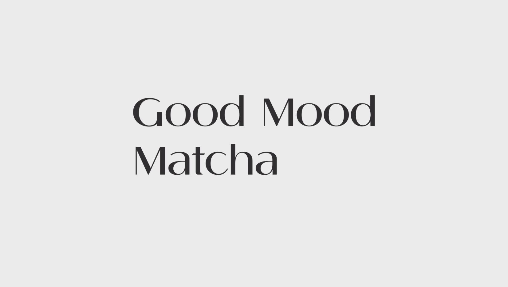 Good Mood Match抹茶品牌形象和包装设计