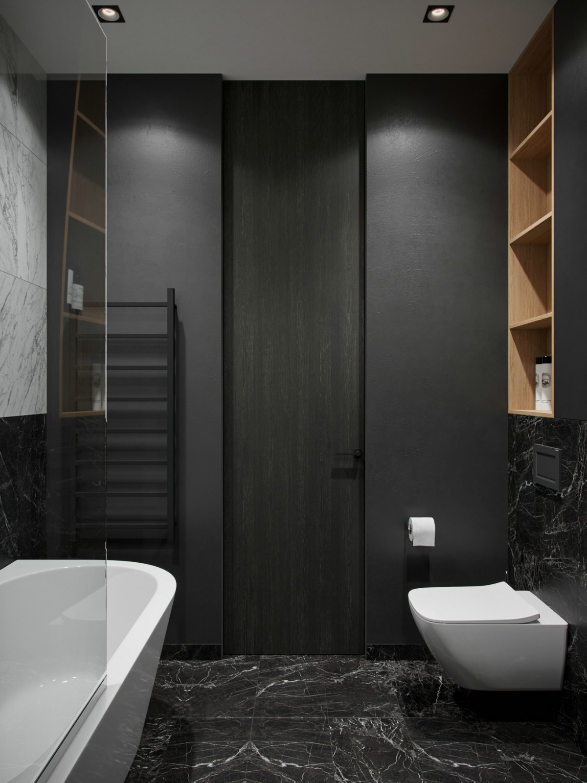 黑白灰风格精致80平公寓设计
