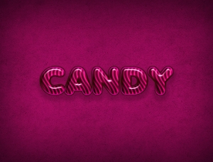 PS制作漂亮的紫色水晶糖果文字