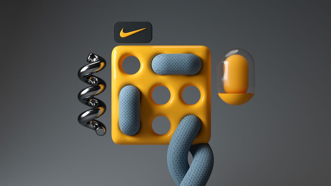 NIKE 3D：Santi Zoraidez精美的3d艺术作品
