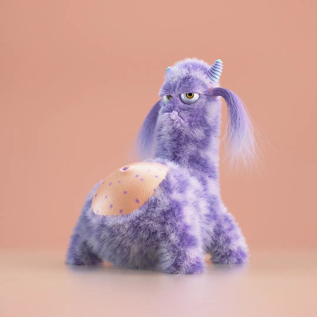 秘鲁José Arias的可爱3D毛绒小怪兽