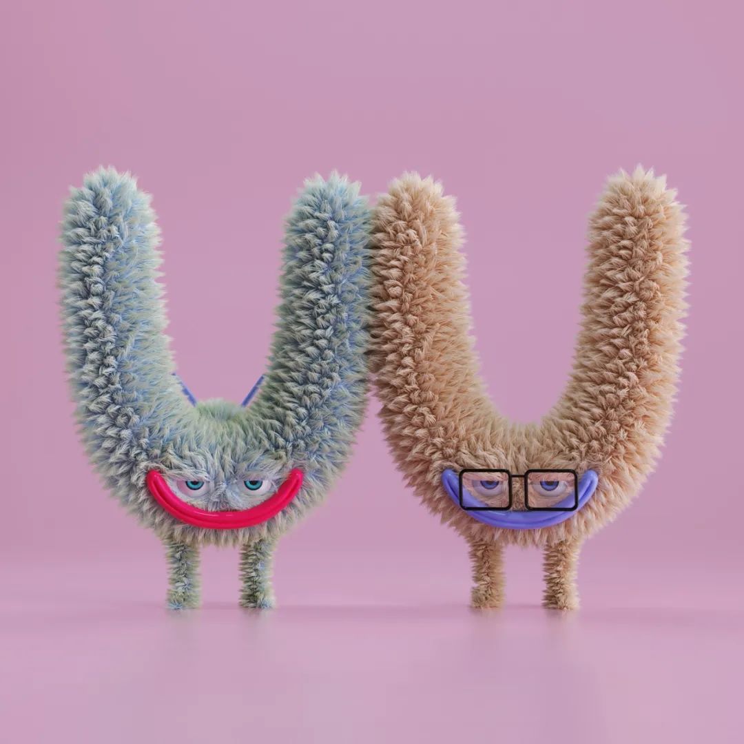 秘鲁José Arias的可爱3D毛绒小怪兽