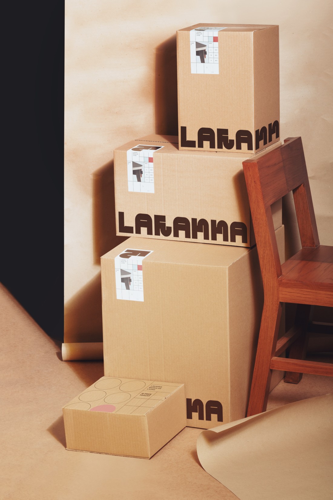 自由的空间网格！Lakanna模块化家具品牌视觉设计