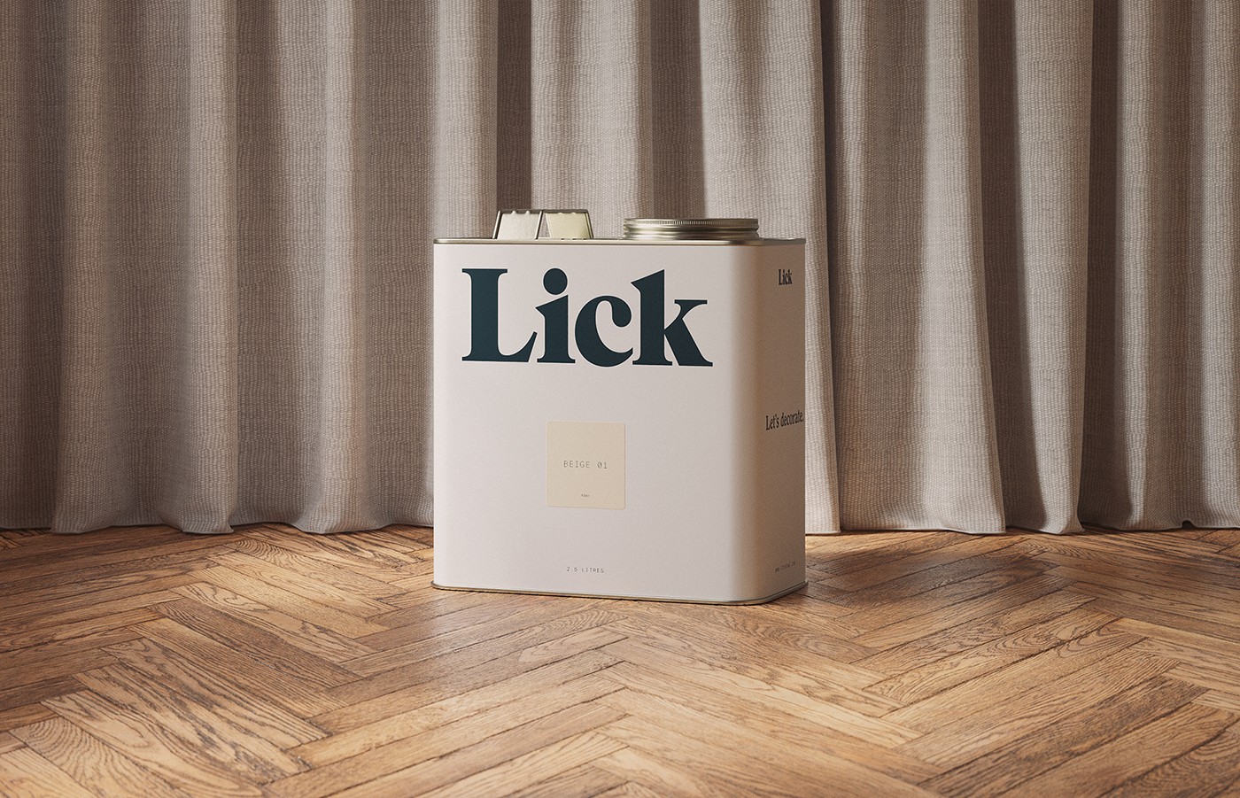 柔和的配色！涂料品牌Lick Home视觉形象设计