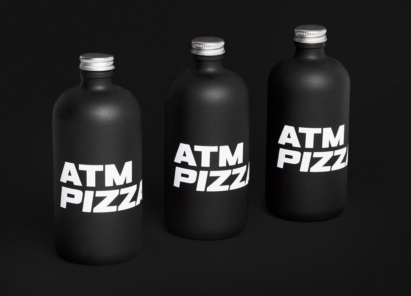 复古风格的ATM Pizza比萨品牌识别设计