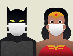 拯救生命，即使是超级英雄，也必须戴口罩！