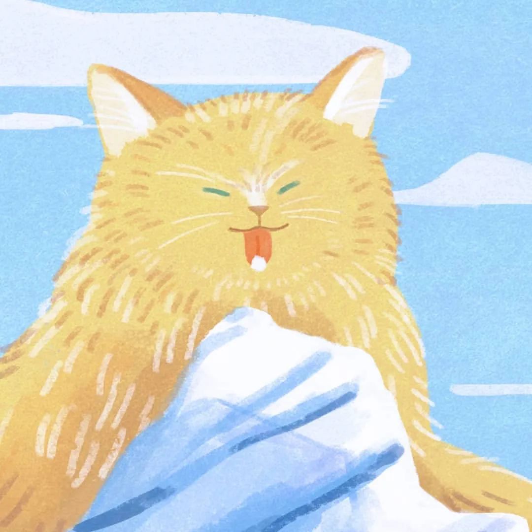 温暖和谐！韩国插画师Jeongha笔下的巨型猫咪