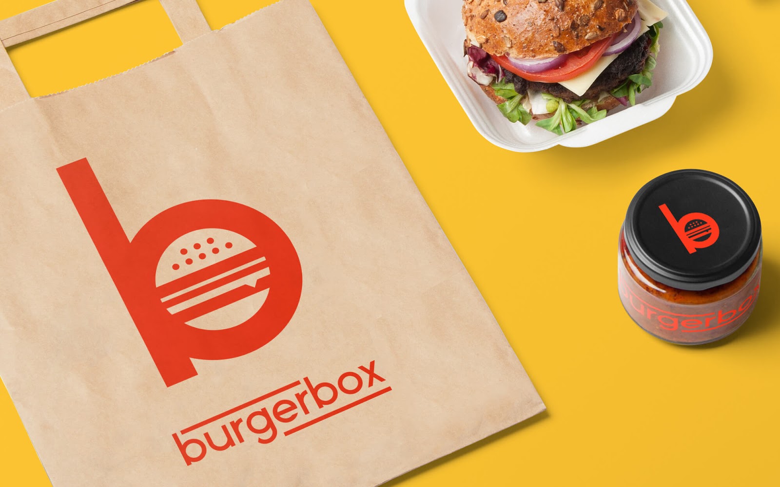 Burger Box汉堡餐厅品牌视觉设计