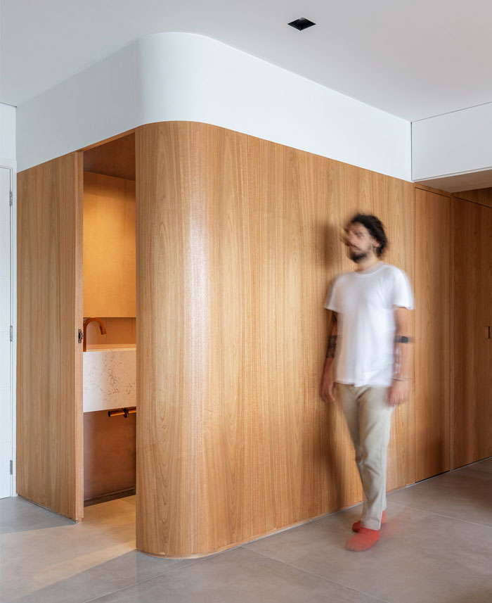 全木质墙板！巴西圣保罗极简风格公寓