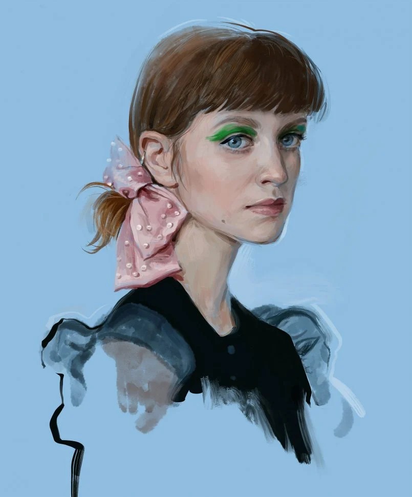 Diana Kuksa富有表现力的人物肖像插画