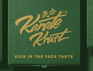 Karate Krust(空手道)比萨店品牌包装设计