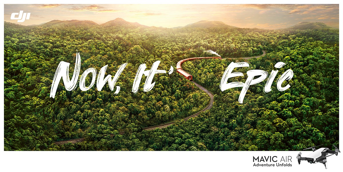 史诗般的旅行体验！大疆Mavic Air广告设计