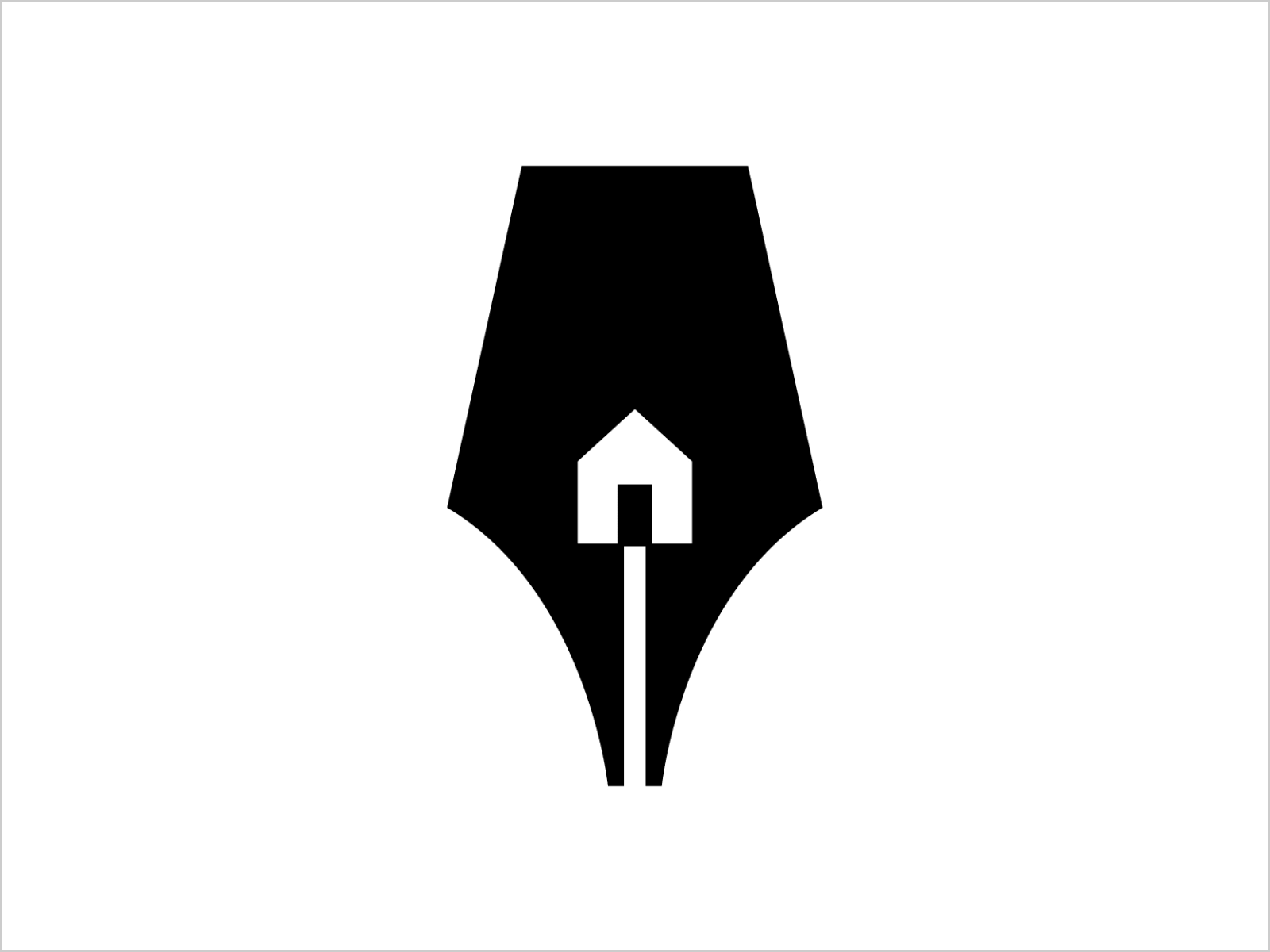 George Bokhua简洁的负空间logo设计