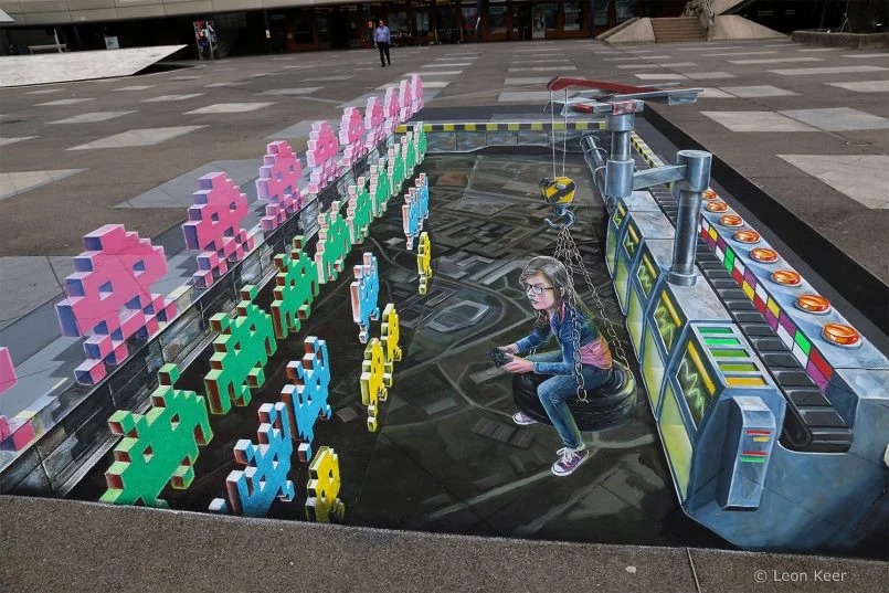 Leon Keer超逼真3D街头艺术作品