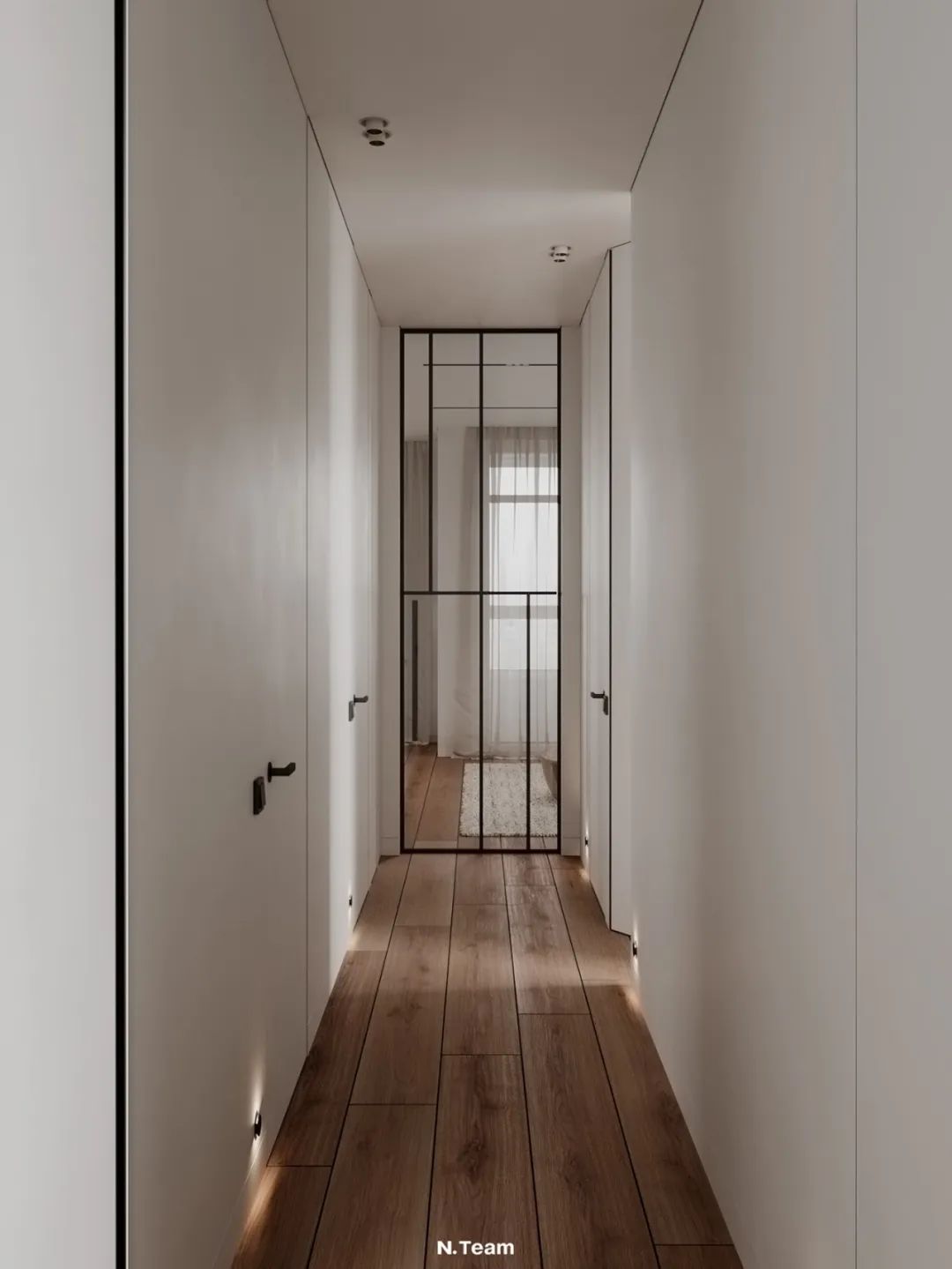 120平白色简约原木风的现代住宅设计