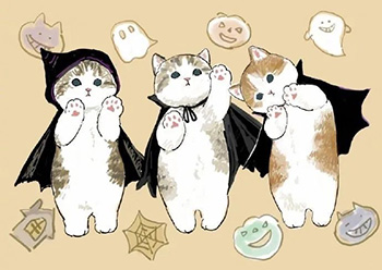 太可爱了！日本画师mofu sand笔下的猫咪世界