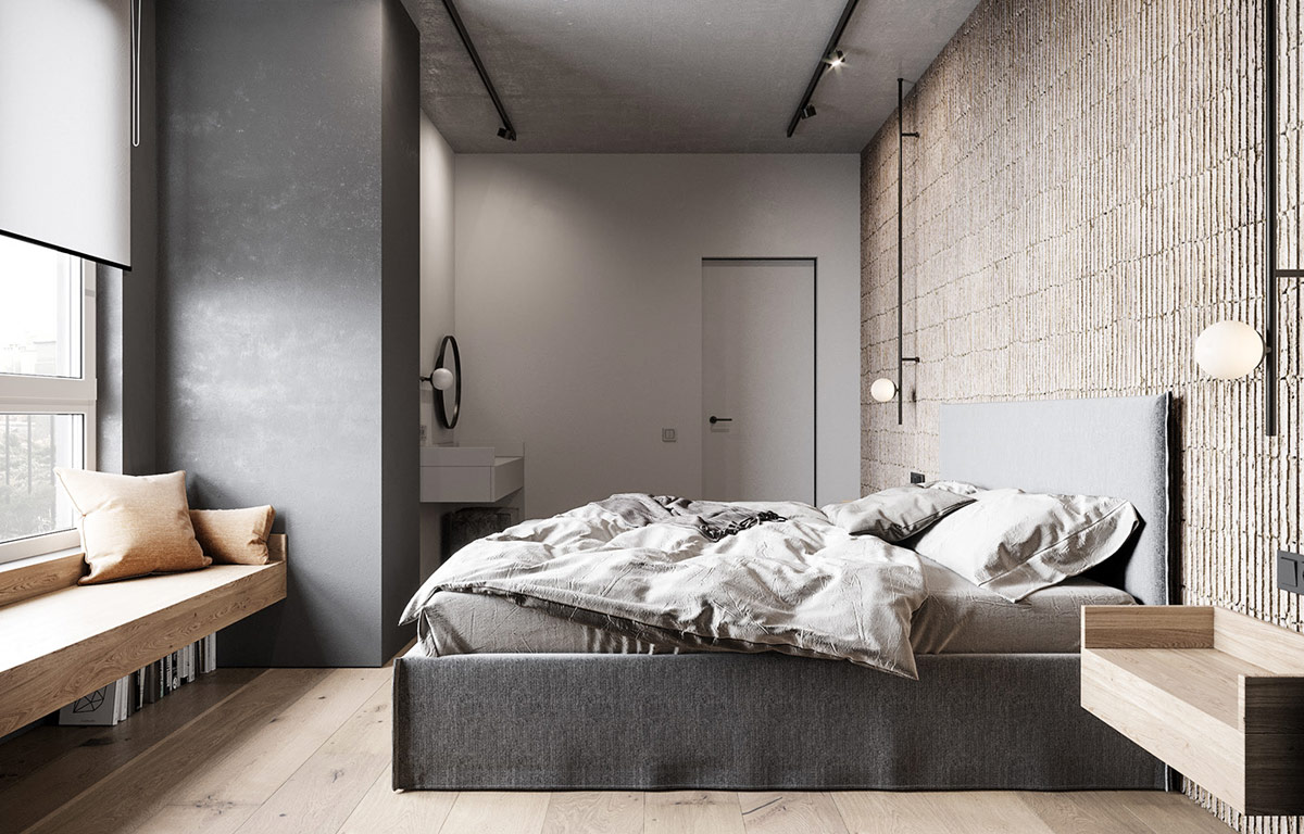 水泥灰+米色，清爽的复式住宅设计