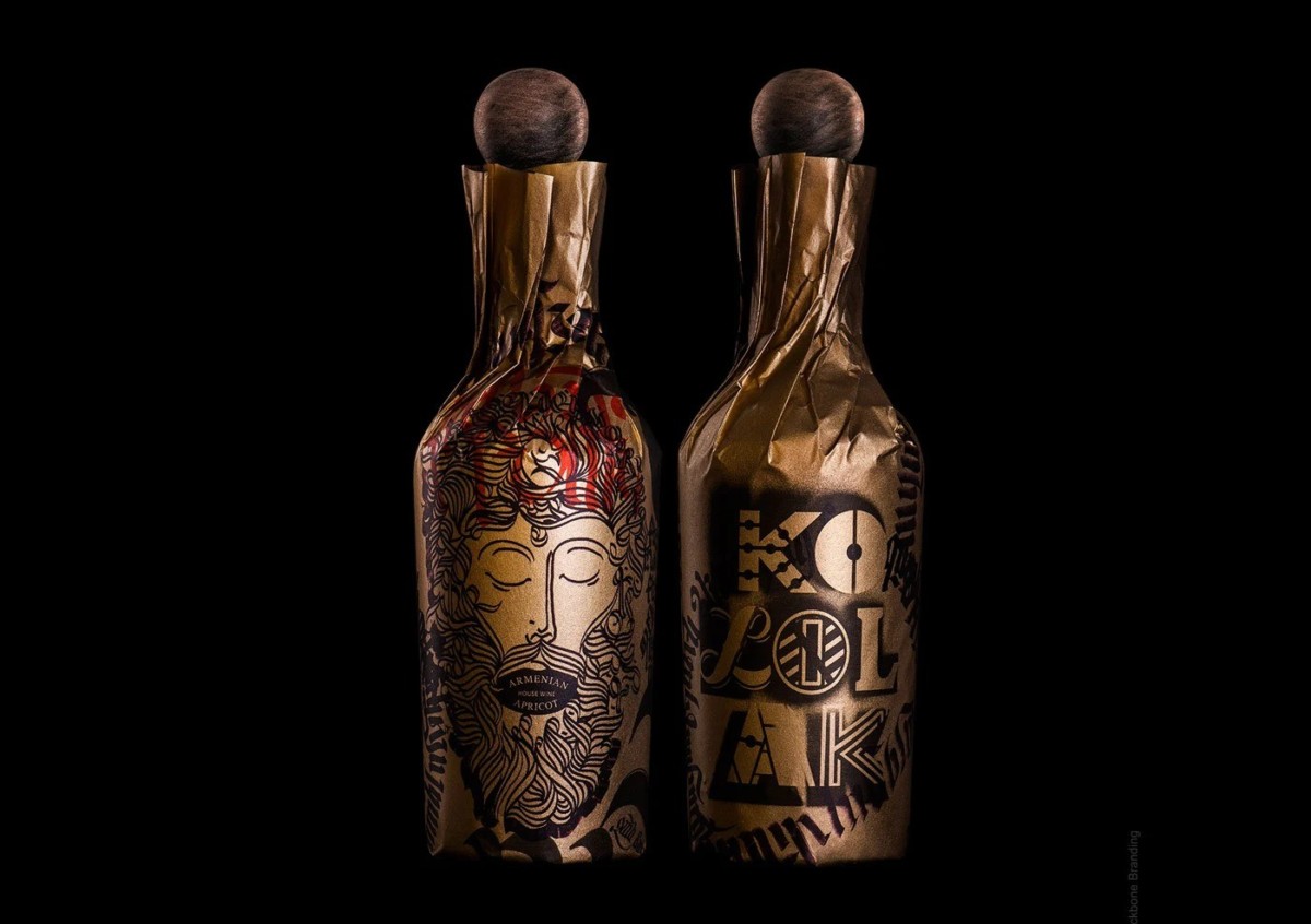 亚美尼亚民族风情的Kololak葡萄酒包装