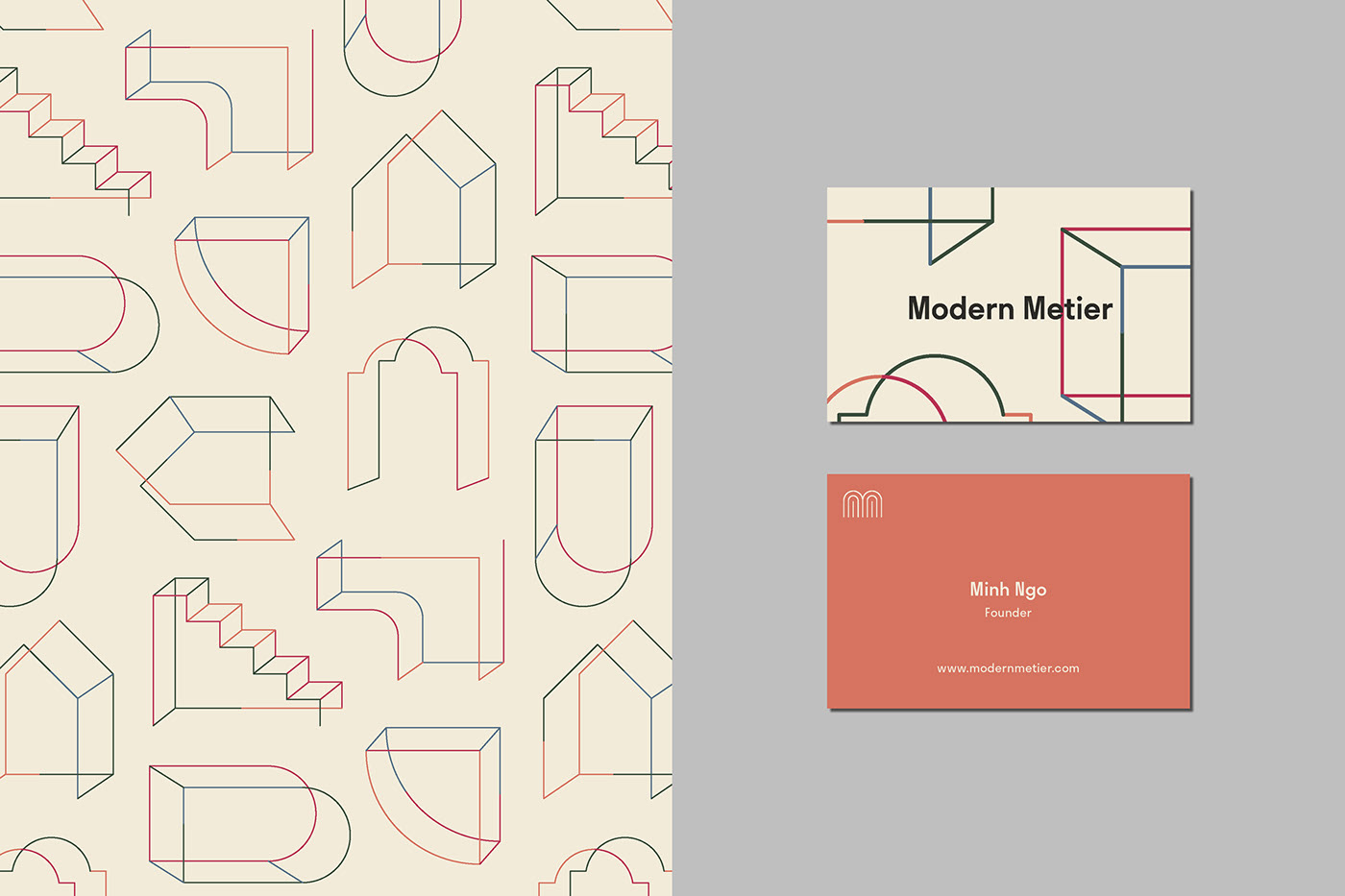 建筑设计平台Modern Metier视觉形象设计