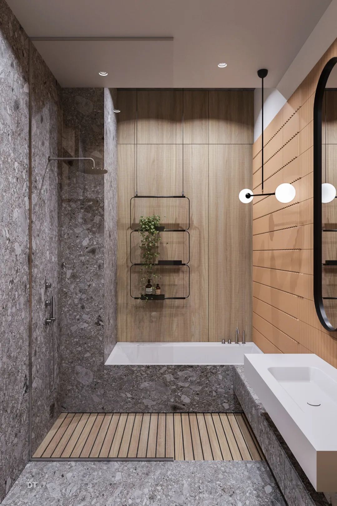 盐系+原木，极富生活气息的现代住宅设计