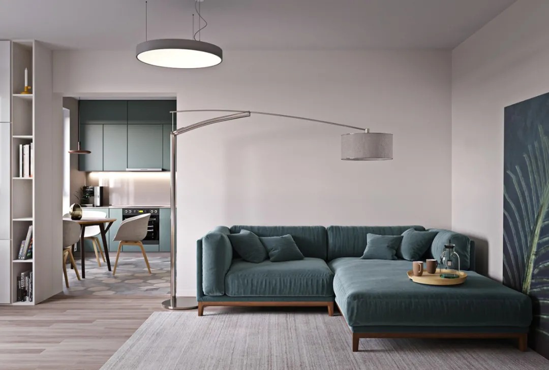 淡雅极简，舒适配色，70平现代风格公寓设计