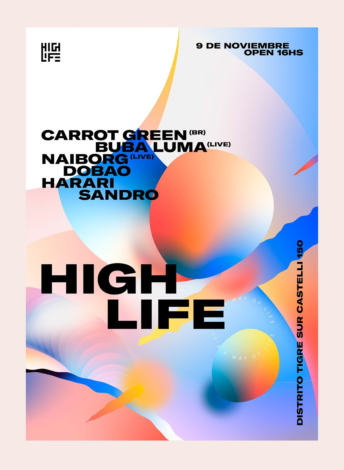 酷炫的色彩！Highlife演出机构品牌形象设计