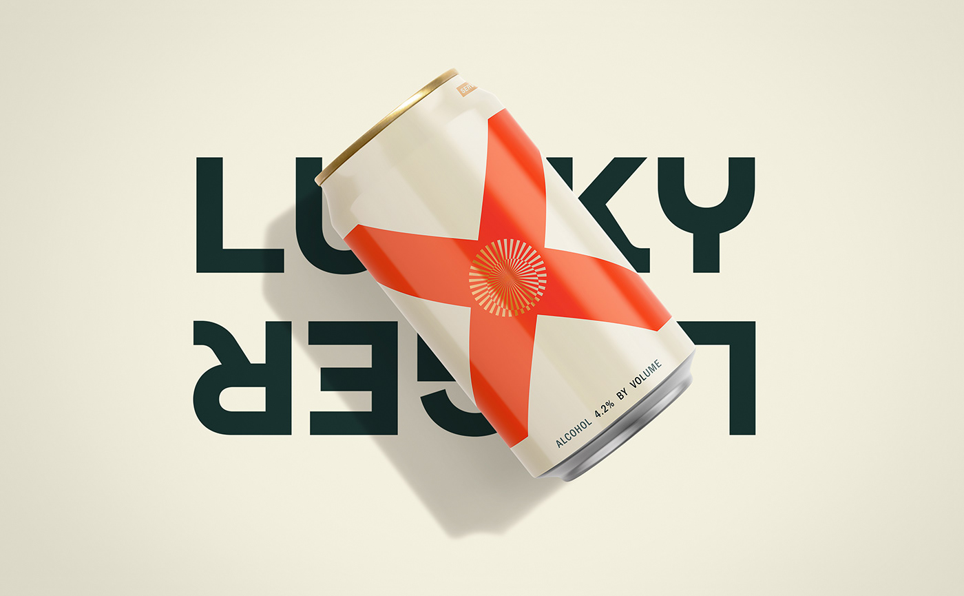 LUCKY LAGER幸运啤酒品牌和包装设计