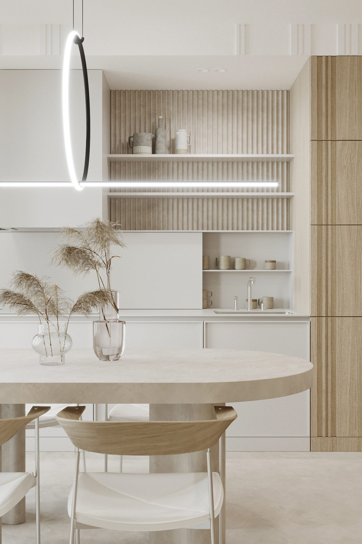 白色+自然木质元素，5个清新优雅的现代家居设计