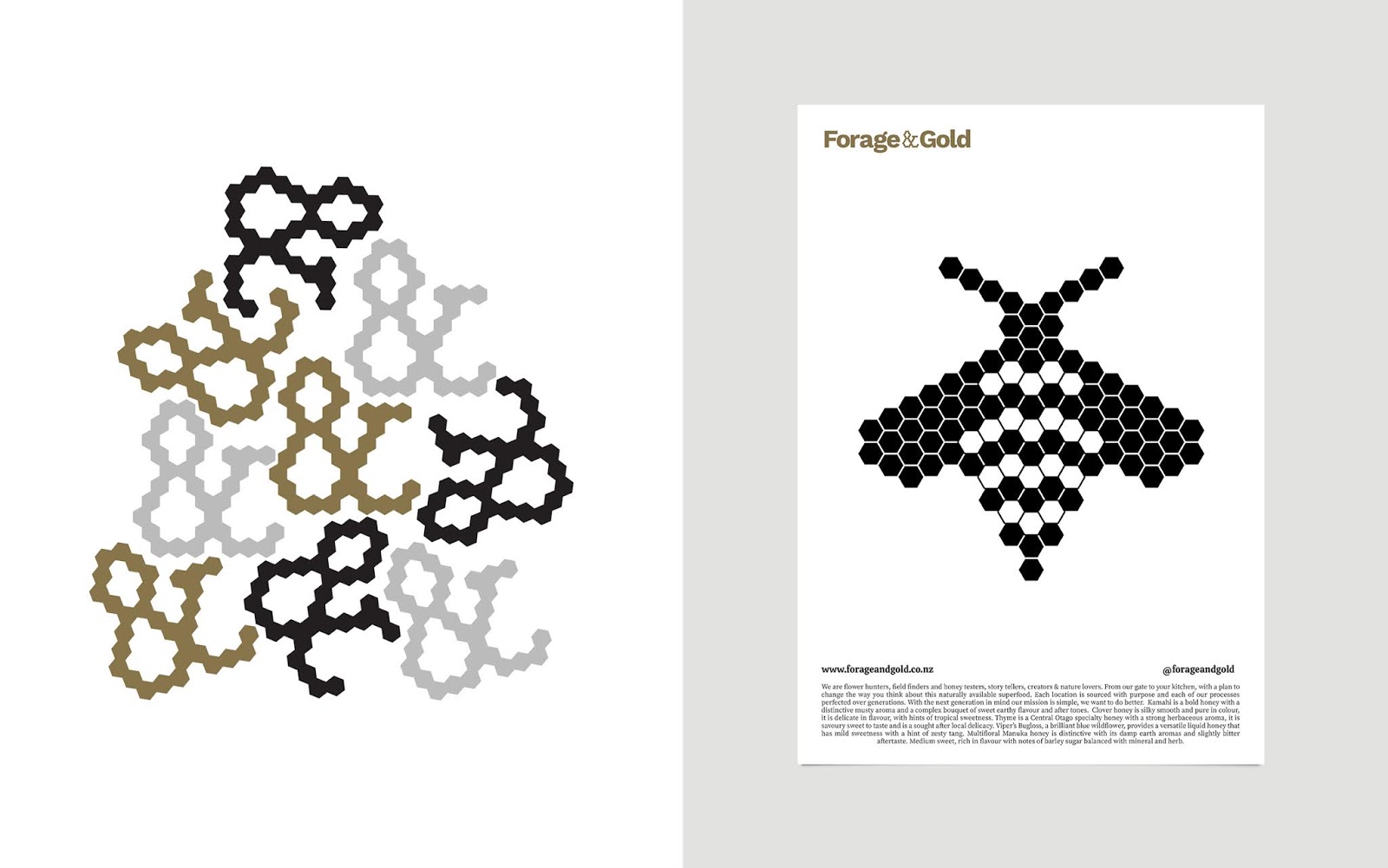 Forage & Gold蜂蜜包装设计