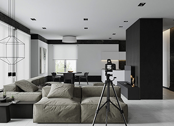 黑与白营造现代质感住宅空间