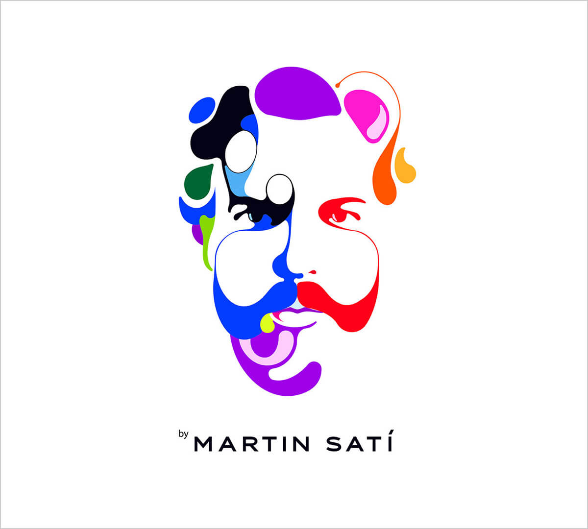 Martin Sati独特的炫酷肖像插画作品