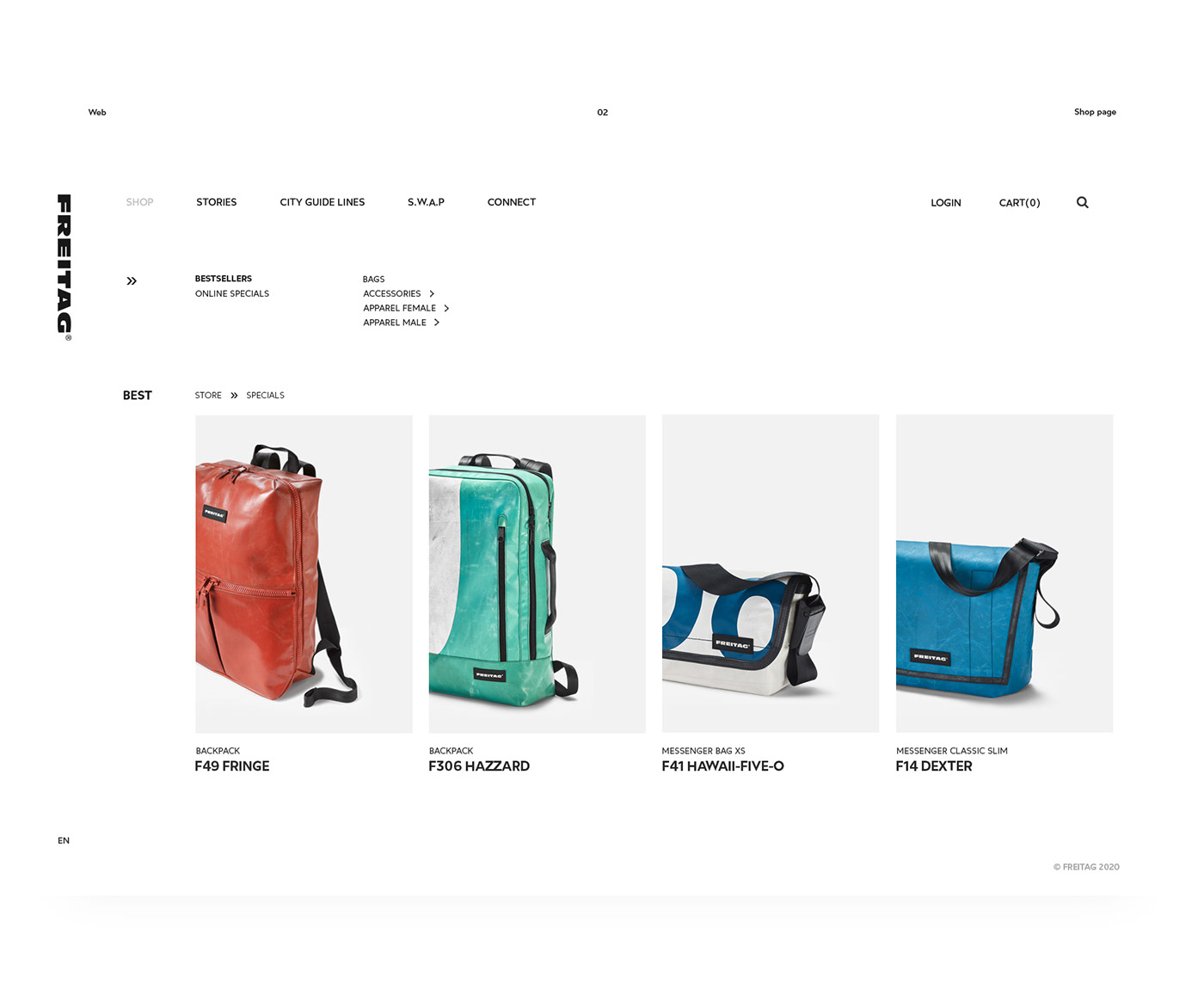 FREITAG箱包品牌APP和网页设计