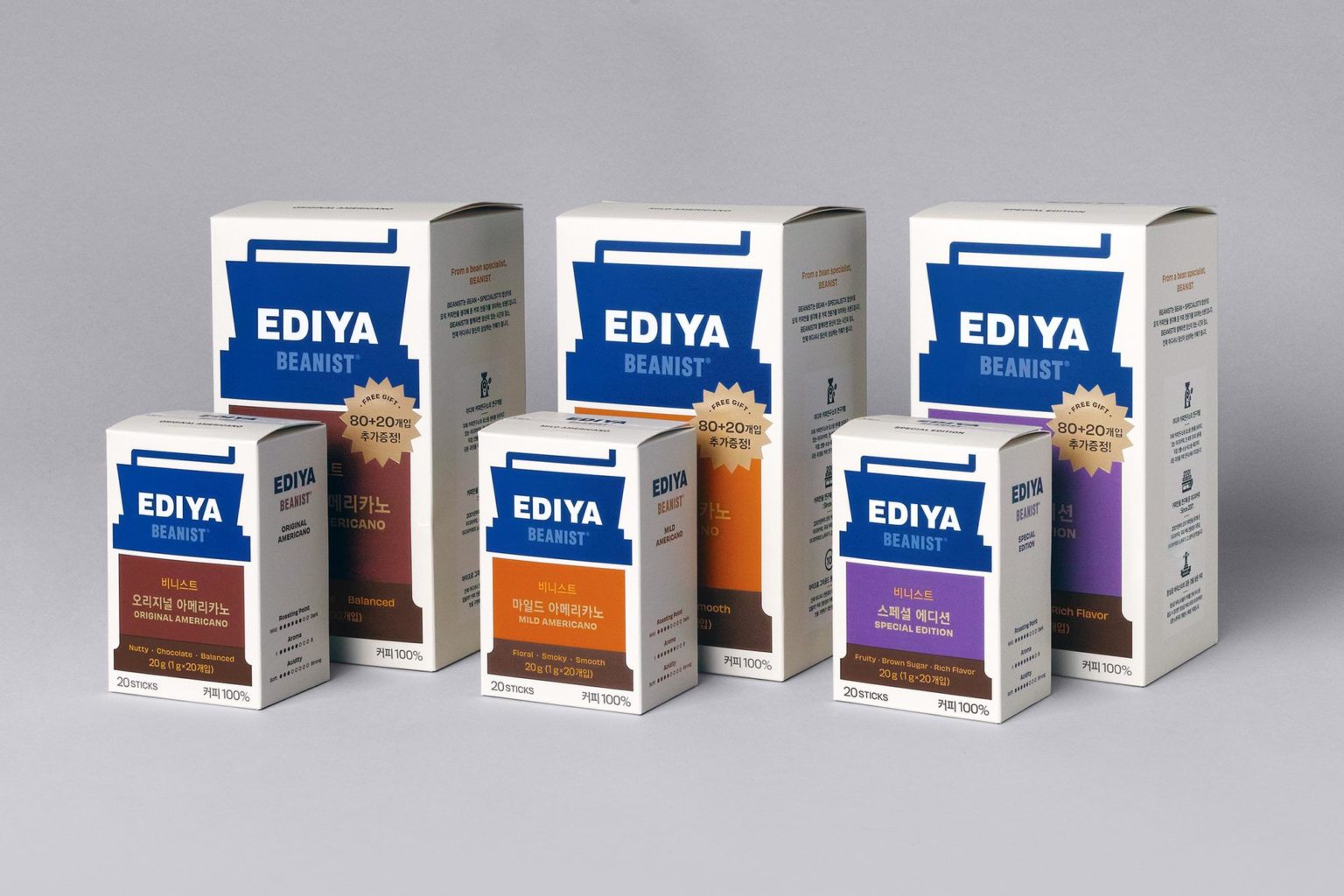 与众不同的白！韩国咖啡EDIYA品牌包装设计